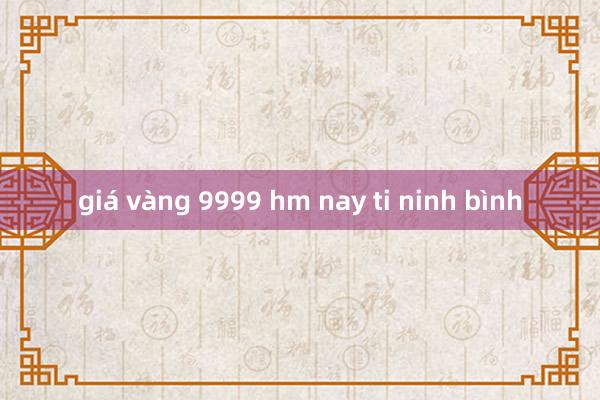 giá vàng 9999 hm nay ti ninh bình