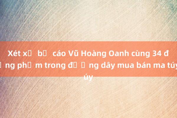 Xét xử bị cáo Vũ Hoàng Oanh cùng 34 đồng phạm trong đường dây mua bán ma túy