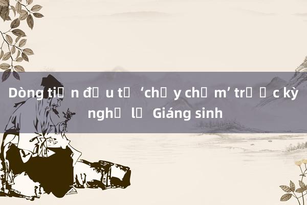 Dòng tiền đầu tư ‘chảy chậm’ trước kỳ nghỉ lễ Giáng sinh