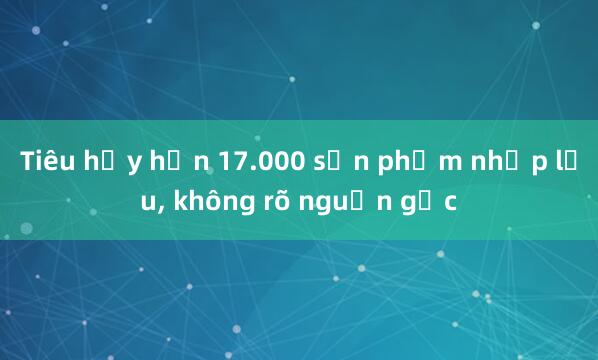 Tiêu hủy hơn 17.000 sản phẩm nhập lậu, không rõ nguồn gốc