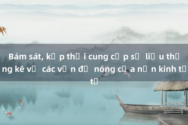 Bám sát, kịp thời cung cấp số liệu thống kê về các vấn đề nóng của nền kinh tế