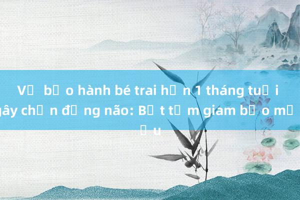 Vụ bạo hành bé trai hơn 1 tháng tuổi gây chấn động não: Bắt tạm giam bảo mẫu